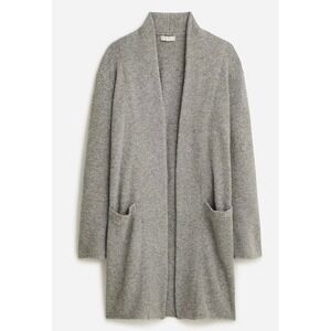J.Crew Cocoon Sweater Blazer Heather Gray Merino Alpaca Oversized BV772 Womens L
